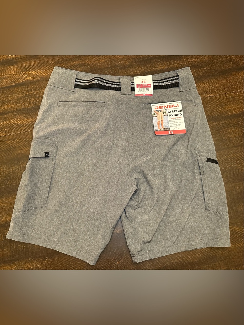 NWT Denali Men's Lightweight Stretch Hybrid Multi-Pocket Cargo Shorts-Size 34